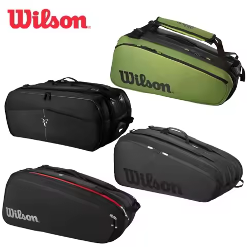Wilson Tennis Bag RF/V8/LAVER CUP/Noir Tour/CLASH V2 Series 9-Pack Racquet Backpack Large-capacity P