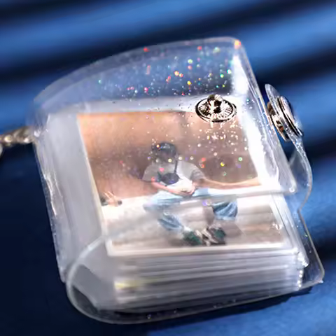 1 inch 2 inch Small Photo Album Mini Keyring ID Instant Pictures Interstitial Storage Case Card Coll