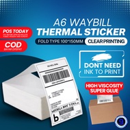 (A6 size) Waybill Thermal Paper , Folding Paper = 100*150mm