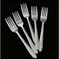 Set of 3 stainless steel forks, thick threaded stainless steel forks Dining utensils