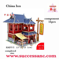 Rolife Global Style House 3D Wooden Puzzle-F128 Hotel