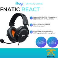 [FLASH SALE 🔥] FNATIC GEAR React/React+ Esports Performance Headset - Virtual 7.1 Surround Sound