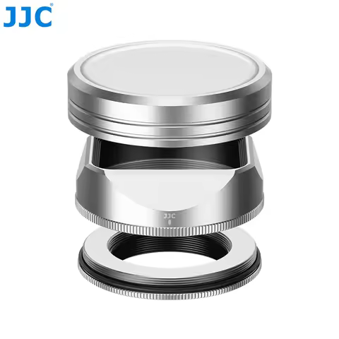 JJC Metal Square Lens Hood for Fujifilm X-E5 Lens XF 23mm F2.8 R WR, XF 27mm F2.8 R WR Lens Shade wi