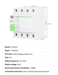 RCCB TYPE B Tongou เซอร์กิตเบรกเกอร์ป้องกันไฟรั่ว เบรคเกอร์กันดูด สำหรับงานรถยนต์ไฟฟ้า EV Charger 2P