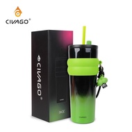 CIVAGO（26oz） แก้วกาแฟสแตนเลสซับเซรามิกพร้อมฝาปิดขวดสูญญากาศสามารถเก็บความร้อนและความเย็น