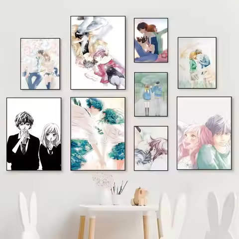 Anime A-Ao Haru Ride Manga Posters Fancy Wall Sticker for Living Room Bar Decoration Wall Decor