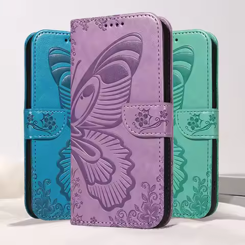 Butterfly Animal Flip Leather Case For VIVO Y15 Y17 Y20 Y20S Y20A Y20i SG Y11S Y12A Y12S Y21 Y21S Y3