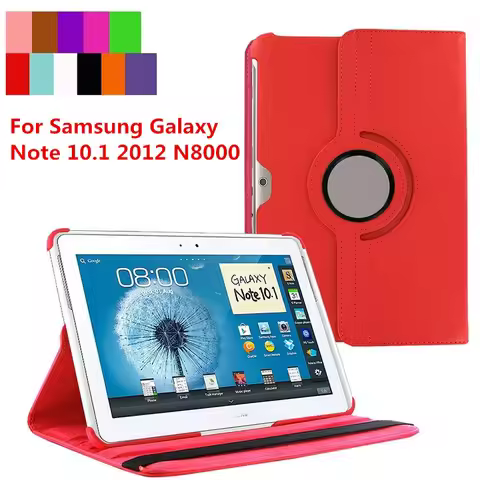 For Samsung Galaxy Note 10.1 2012 GT-N8000 N8000 N8010 N8020 Tablet Case 360 Rotating Bracket Flip S