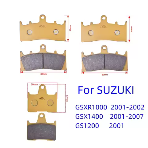 Front Rear Brake Pads For SUZUKI GSXR1000 GS1200 GSF1200 GSX1400 GSXR 1000 GS 1200 GSX 1400 2001 200