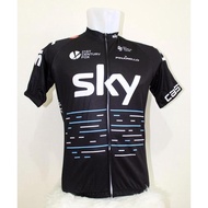 SKY Black Cycling Jersey Set - Shirt & Bib