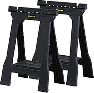 STANLEY Junior STST1-70355 Work Trestle, Height-Adjustable Axle Stand, 57 x 12 x 81 cm, Supplied in 