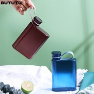 BUTUTU Water Bottle, Flat Shape Large Capacity Sport Bottle, Plastic Water Cup