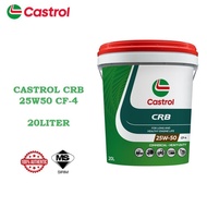 MINYAK CASTROL CRB 25W50 CF , 20L , PAIL (MINYAK HITAM KERETA