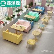 Table Chair Cake Shop Dessert Sofa Cafe Fresh Milk Tea Shop Sofa Influencer Combination Dessert Shop