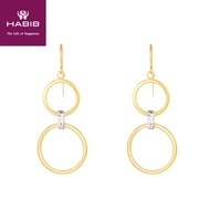 HABIB Oro Italia Bedelia White and Yellow Gold Earring, 916 Gold