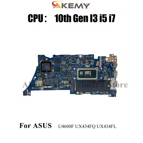 UX434FQ Laptop Motherboard For ASUS ZenBook U4600F UX434F UX434FL Notebook Mainboard With 10th Gen I