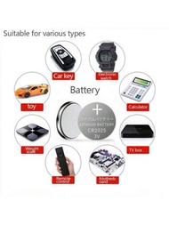 5/10入組3v鈕扣電池,適用於電子產品,手錶,蠟燭等 - Cr2016,cr2025,cr2032