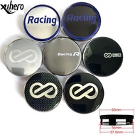 4pc 60mm Enkei Plaid Shading Sticker Car Wheel Centre Sport Rim Cap Fit for Enkei Wheel