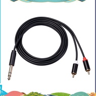 6.35 mm to  Cable,  Cable 6.35mm Male to 2  Male Stereo Audio Adapter Y Splitter  Cable -3 Meter