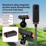 For Insta360 Ace Pro 2 /Ace Pro/Ace/X5 Magnetic Quick Release Base 360 Swivel Damping Tripod Mount 1