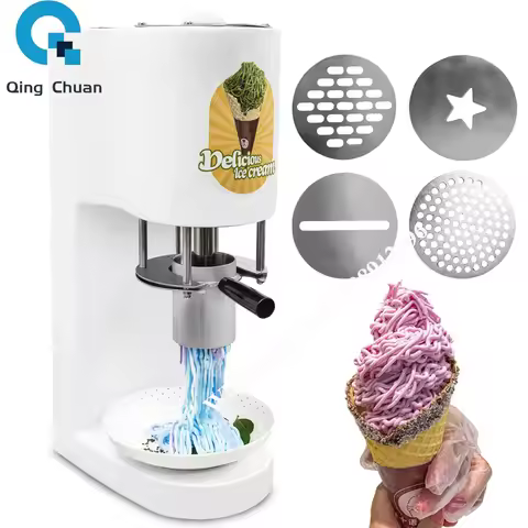 Ice Cream Noodle Machine Electric Spaghetti 4 Types Forming Machine Ice Cream Makers Gelato Making M