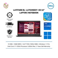 Dell Latitude L3450-i71355-16-512-W11-3 14" Laptop/ Notebook (i7-1355U, 16GB, 512GB, Intel, W11P) DL