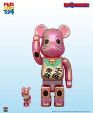 ✨預訂✨巜 MEDICOM TOY BEARBRICK 招財貓 千万両・東京 桃色透明メッキ 桜吹雪 100% + 400% SETS 》
