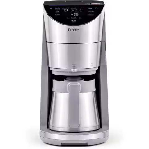 GE Profile Smart Grind & Brew Coffee Maker w/Podless Single Serve, 90oz Water Reservoir, 10 Cup Ther