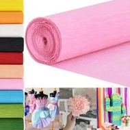 1 Roll Pink Crepe Paper Roll, 9.8 Inch Wide 8ft Long Crepe Paper Sheet Colored Crepe Paper Roll Orig