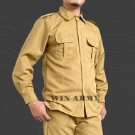 Seragam Pns Pria Lengan Panjang Baju Dinas Pemda Pria Lengan Panjang Baju Keki Pns Seragam Khaki Tua