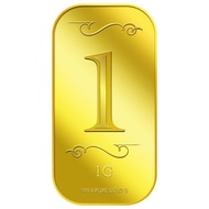 999.9 Pure Gold | 1g Number 1 Gold Bar
