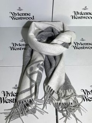 Vivienne Westwood 西太后 灰白雙面大土星 圍巾披肩 女款scarf shawl for women