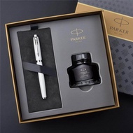 Parker New Collection IM Series Fountain Pen Fine Business Gift Set with Quink Ink Bottle in Black Color