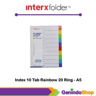Binder Paper Divider A5 Index Divider 10 Tab Interxfolder
