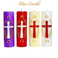Catholic CANDLE, Scented CANDLE D6H20 EDEN CANDLE EDC7817 burning time 60 hours, made from paraffin 