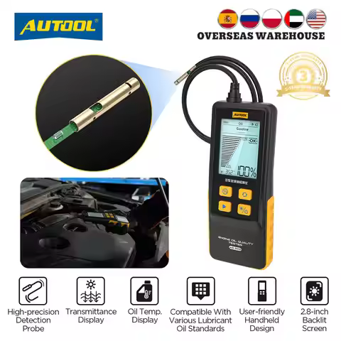 AUTOOL AS503 Car Engine Oil Tester Transmittance of Petrol Oil and Diesel for Car Engine POA Oil Qua