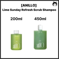 [ANILLO] Lime Sunday Refresh Scrub Shampoo 450ml | Scalp Scrub Citrus Scent Hair Care