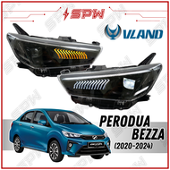 Perodua Bezza 2020-2024 VLAND Headlamp Headlight Head Lamp Head Light DRL Daylight Dynamic LED Runni