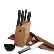 HUOHOU 6PCS STAINLESS STEEL KITCHEN KNIFE SET WITH CUTTERTT-5838