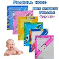 pranela hood/recieving blanket..