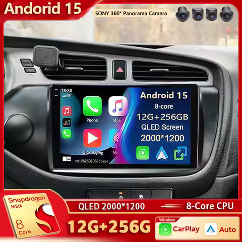 Android 15 Qualcomm For Kia Ceed Cee'd 2 JD 2012-2018 2K QLED Stereo Car Radio Multimedia Video Play