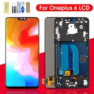 6.28" Original For Oneplus 6 LCD Touch Screen Digitizer Display Assembly Replacement Repair Parts With Frame For 1+ 6 Display