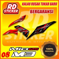 MIO 125 STRIPING MOTIF 8 MIO M3 STICKER/ Z/ 125/ STICKER/ STIPING/ STOCK DECAL LIST/ POLET/ UNIQUE/ 