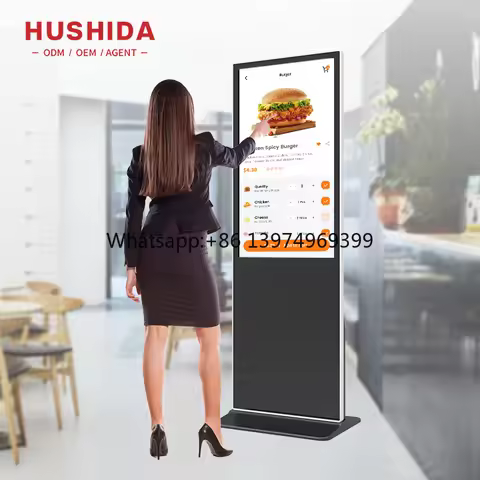 43 49 55 65 75 Inch Google Map Information Display Android/Windows System Advertising Touch Screen D