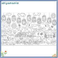 AKIYAMAMIOAQ Easter Giant Coloring Poster, Doodle Cartoon Bunny Easter Tablecloth, Creative Art Craf
