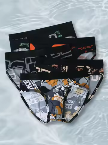 5PCs men's underwear boys sports breathable briefs cool feeling teenagers anti-bacterial boxer short