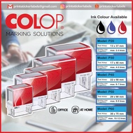 Rubber Stamp Colop P10|P20|P30|P40|R17|R24|R30 Cop *SHIPPING IN 24HOURS* (CHAT DETAIL | INK BIRU)