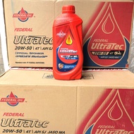 ( PAKET 1 DUS 24 BTL ) OLI FEDERAL ULTRATEC 1 LITER 20W-50 Non Matic