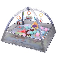 Bebamour Baby Playmats Floor Gyms from Birth, 18 Balls, 5PCS Hanging Toys, 0-24Months