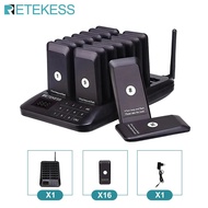 ระบบเรียกไร้สาย RETEKESS TD157 16 ช่องสัญญาณ พร้อมตัวรับสัญญาณแบบเสียงเตือน สำหรับบาร์ คาเฟ่ รถขายอา
